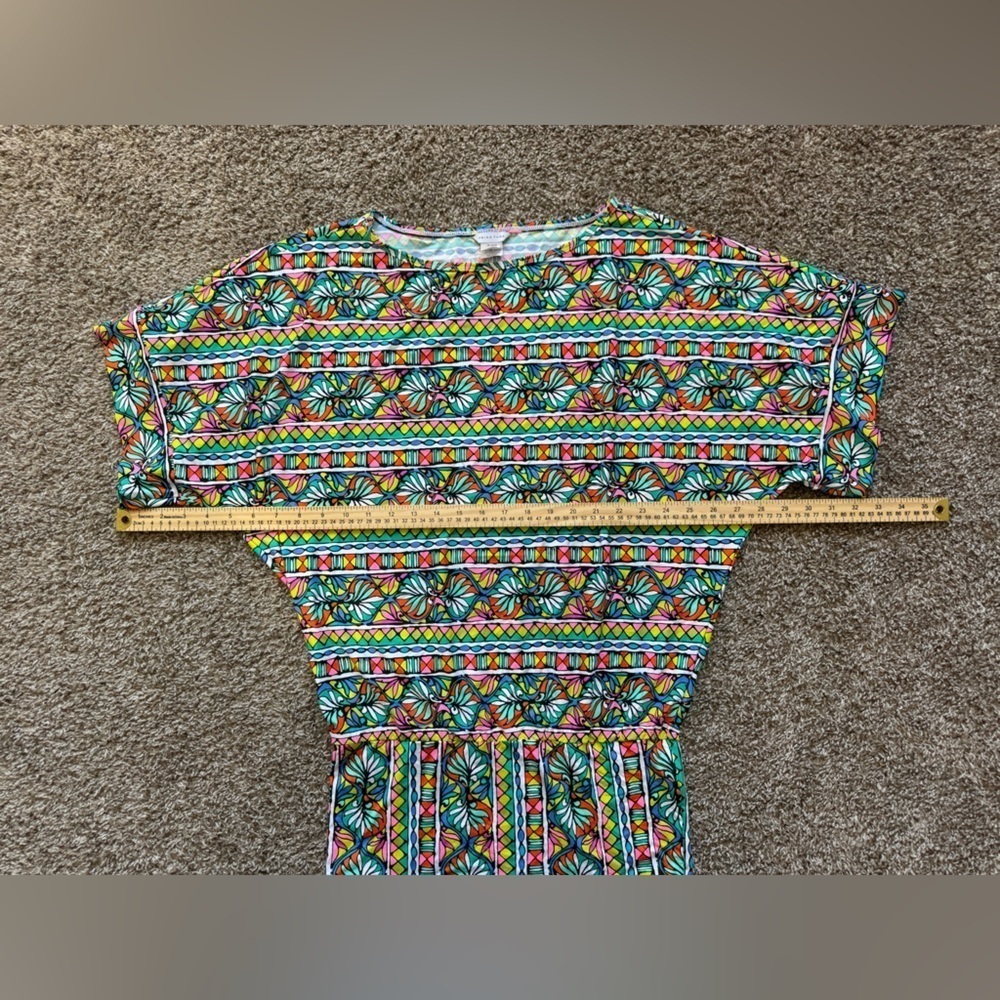 Trina Turk Printed Bora Stripe Colorful Tunic - Picture 10 of 10